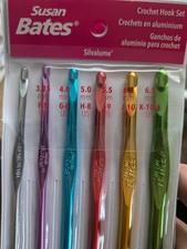 Susan Bates Crochet Hook Set Lot Of 6