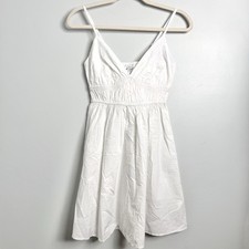 Asos / TopShop Size 2 White 100% Cotton Mini Beach Dress NWT Adjustable Straps