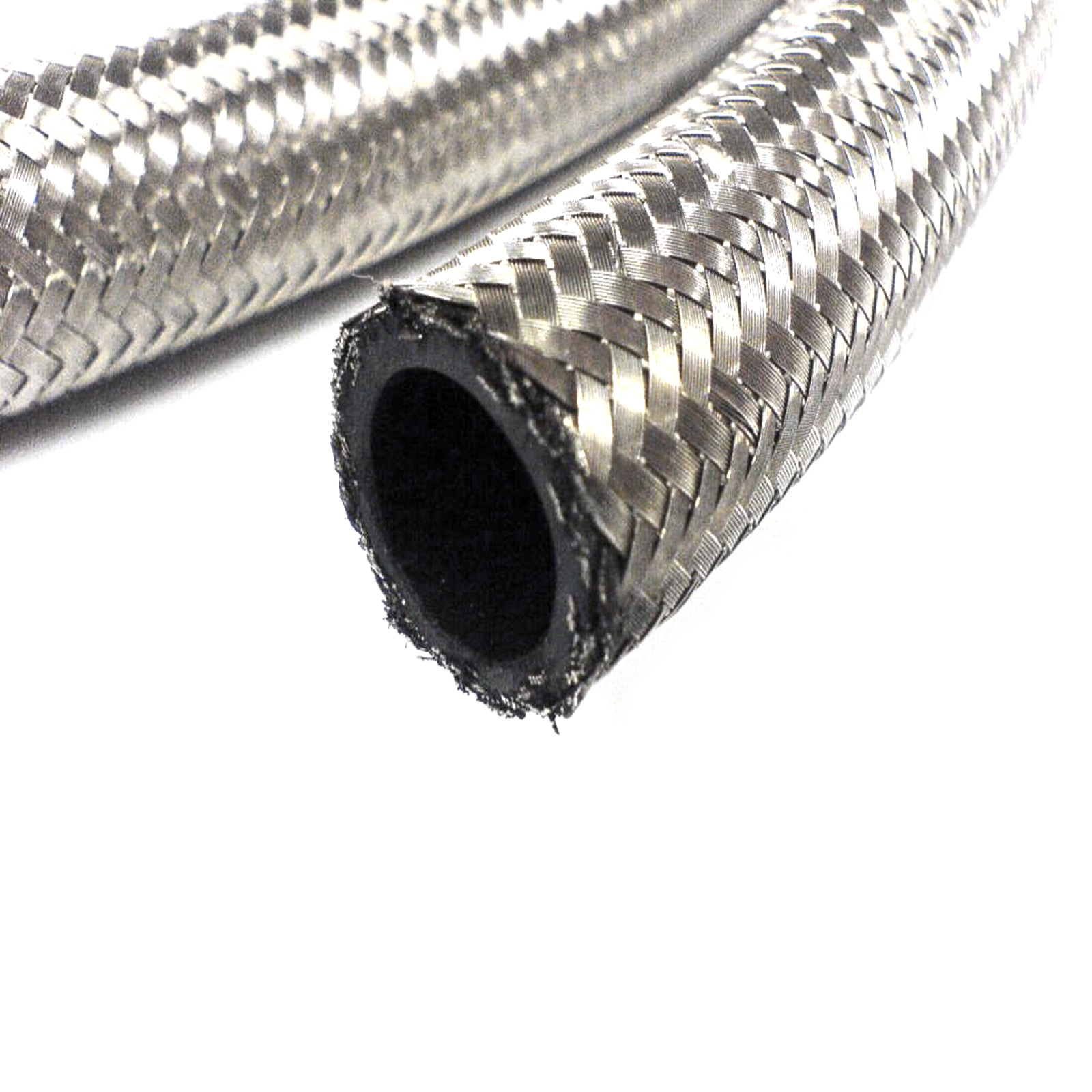 Stainless Steel Braided Rubber Hose Over Braid Fuel Line Oil Petrol