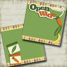 Open Wide NPM - 2 Premade Scrapbook Pages - EZ Layout 4051