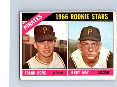 BASEBALL TOPPS 1CARD 1966 PITTSBURGH ROOKIE STAR FRANK BORK JERRY MAY  O510