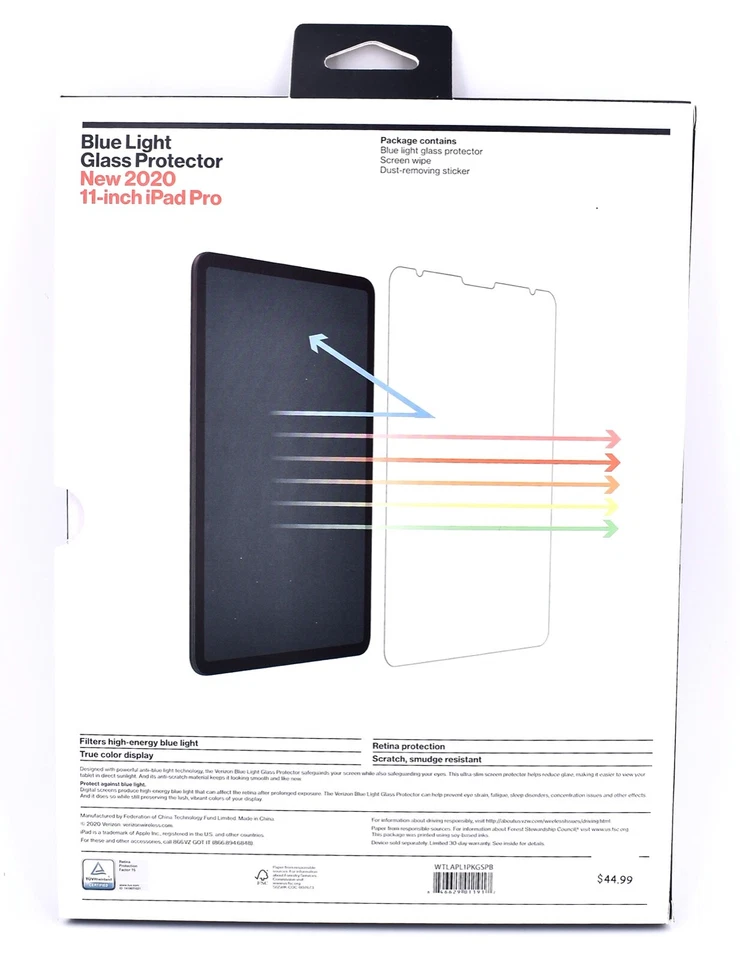 Verizon Blue Light Glass Protector,New 2020, 11-inch iPad Pro - Image 2 of 2