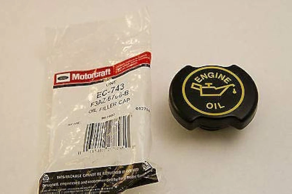 Nueva tapa de llenado de aceite de motor genuino OEM Motorcraft EC-743 F3AZ-6766-B hecha en EE. UU. Foto 2 de 4