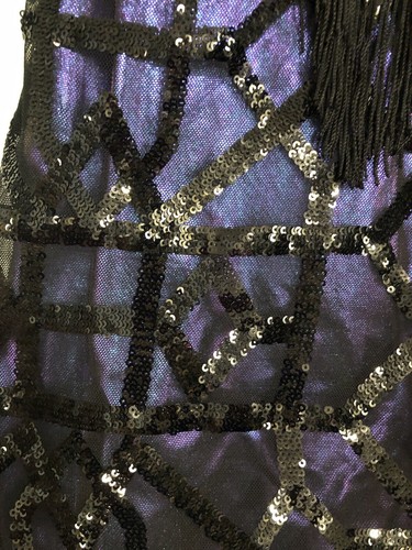 Black Fringe Sequin Tap Jazz Dance Costume Revolution Dancewear Adult Small - Picture 6 of 12