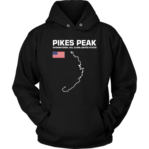 Pikes Peak International Hill Climb Track Outline Series T-shirt or Hoodie - Picture 9 of 48