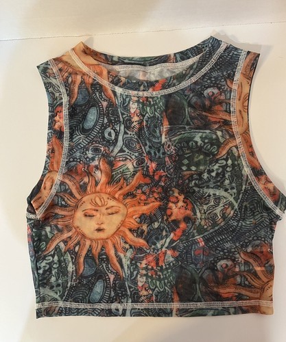 Shein See Through Mesh Astrological Women's Rave Tank Top | eBay