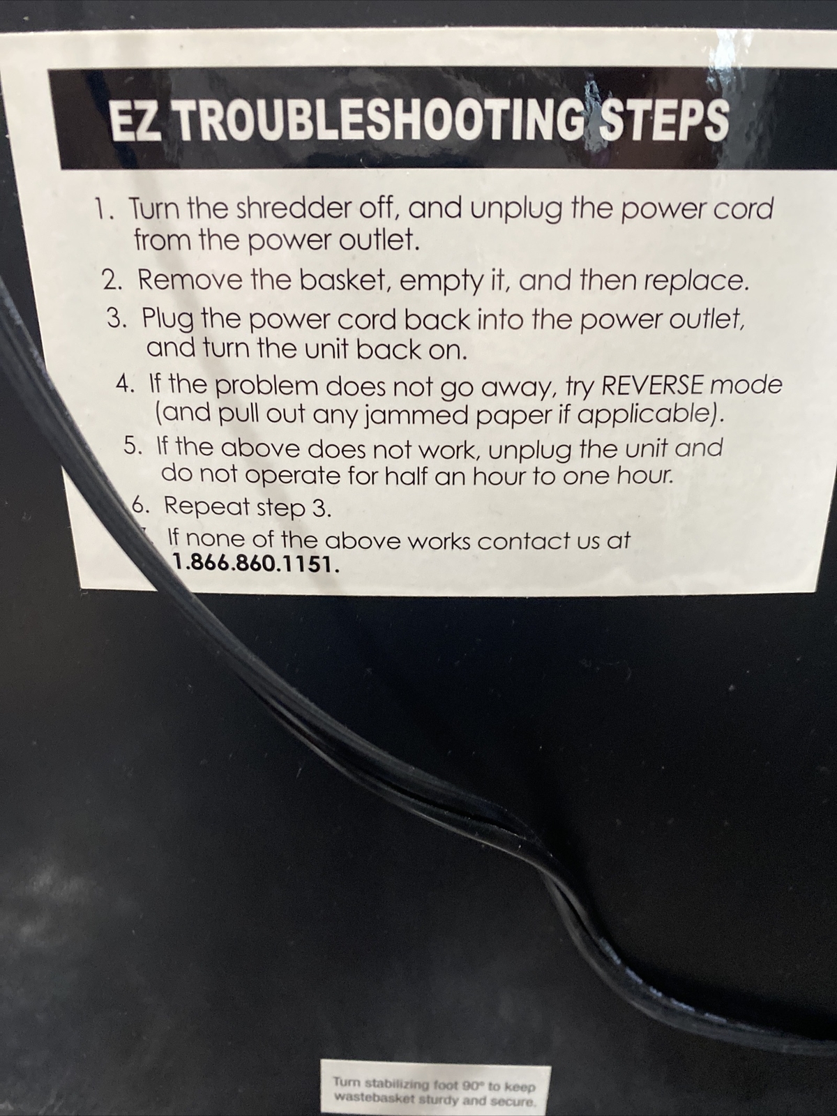 Embassy TX61B 120V/60HZ 6 Sheet Paper/credit Card Shredder