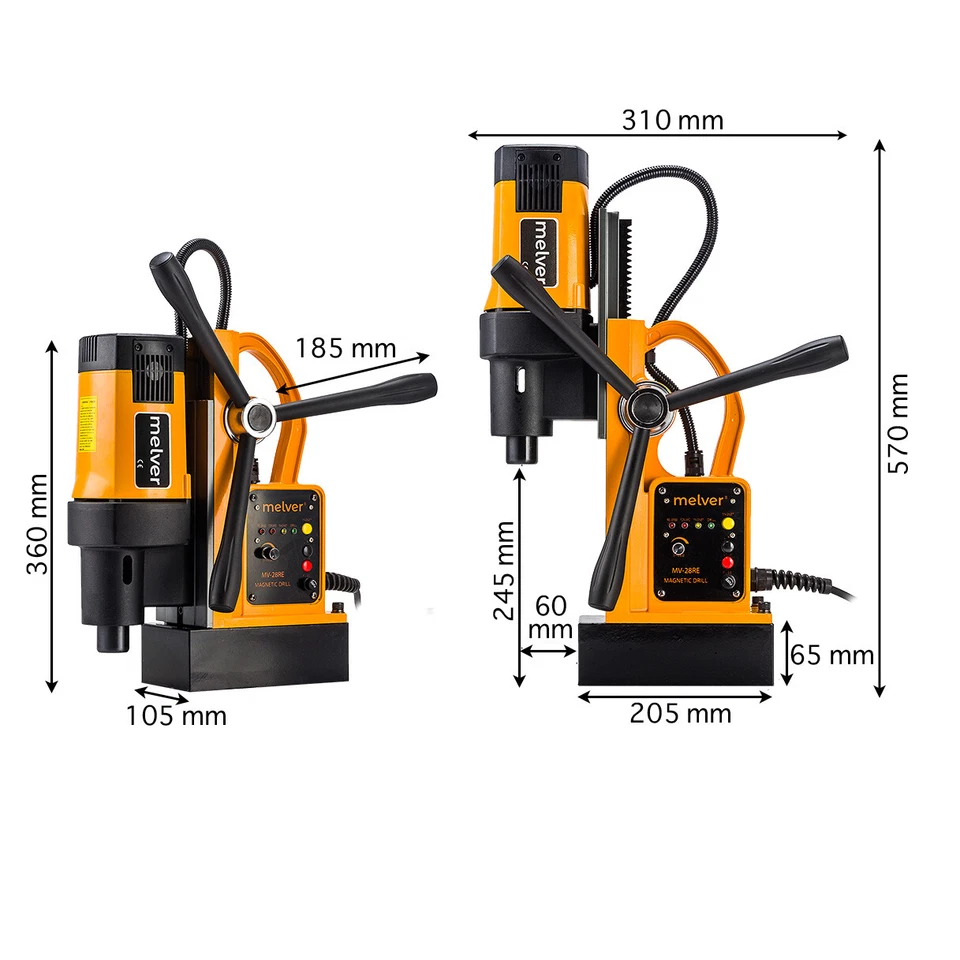 Magnetic Drilling 1800W Mag Drill Heavy-Duty 230V Tapping 80mm MELVER - Image 4 of 4