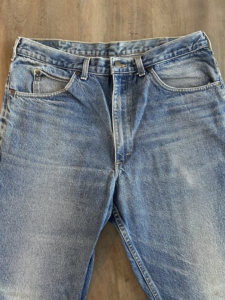 Lot of 3 Vintage Men’s 80s-90s Osh Kosh Denim Blue Jeans Pants 36x33 Made in USA - Image 3 of 4