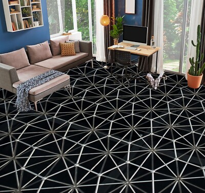 3D Black Lines SKE891 Floor WallPaper Print Decal Epoxy Floor Deco