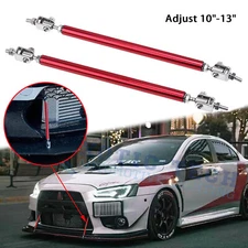 For Mitsubishi Lancer Adjust 10"-13" Red Racing Bumper Strut Stabilizer Bars Lip