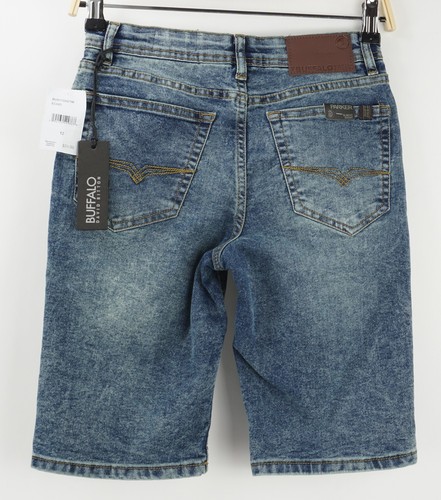 New Buffalo David Bitton Parker Boy's 12 Slim Echo Blue Distressed Jean Shorts - Picture 2 of 11