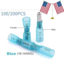 Waterproof Heat Shrink Bullet Male Female Crimp Terminals Connectors 16-14AWG