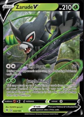 Zarude V - 022/185 - Ultra Rare Pokemon Lightly Played Vivid