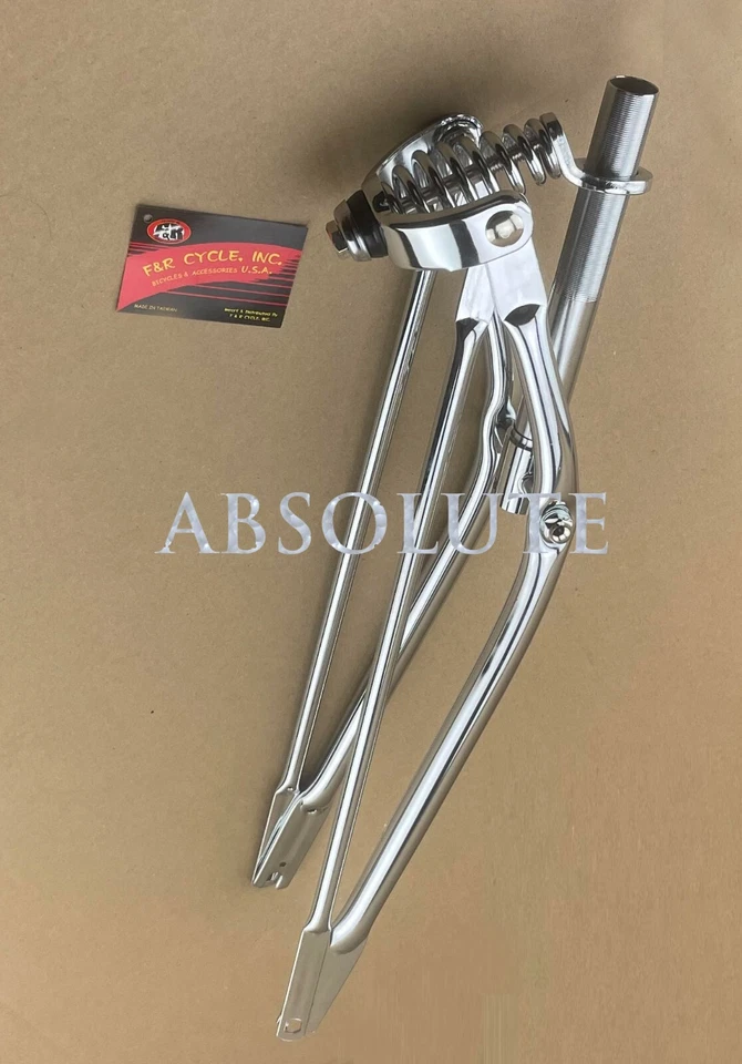 Horquilla clásica de resorte recto para bicicleta Beach Cruiser de 26" vintage Schwinn cromada Foto 2 de 2