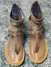 Not Rated Ankle Sandals in Taupe Women Summer  6.5 M New