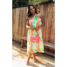 NEW Show Me Your Mumu Lexington Tropical Midi Dress Tropics Palm - Small NWT