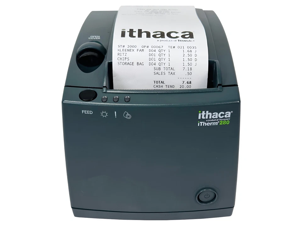 BUNDLE TransAct Ithaca iTherm 280 Thermal POS Receipt Printer USB Ready to Print - Image 2 of 4