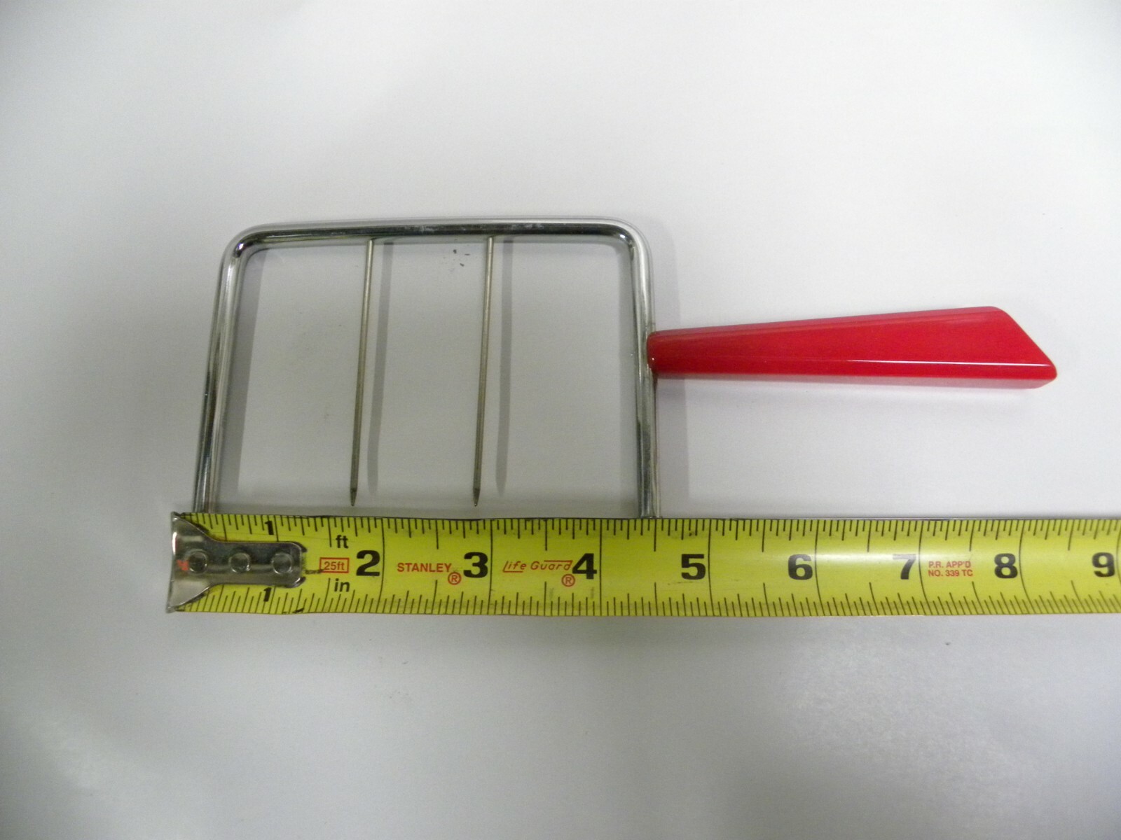 Vintage Red Bakelite Plastic Handle Kitchen Utensil Cheese Slicer