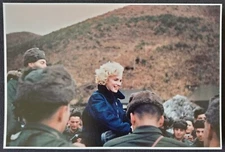 1954 Marilyn Monroe Arrival USA Army USO Korea 5x7 Portrait Photograph