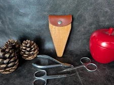 Handmade Leather Manicure Scissors Case, Manicure Case, Custom Scissors Pouch
