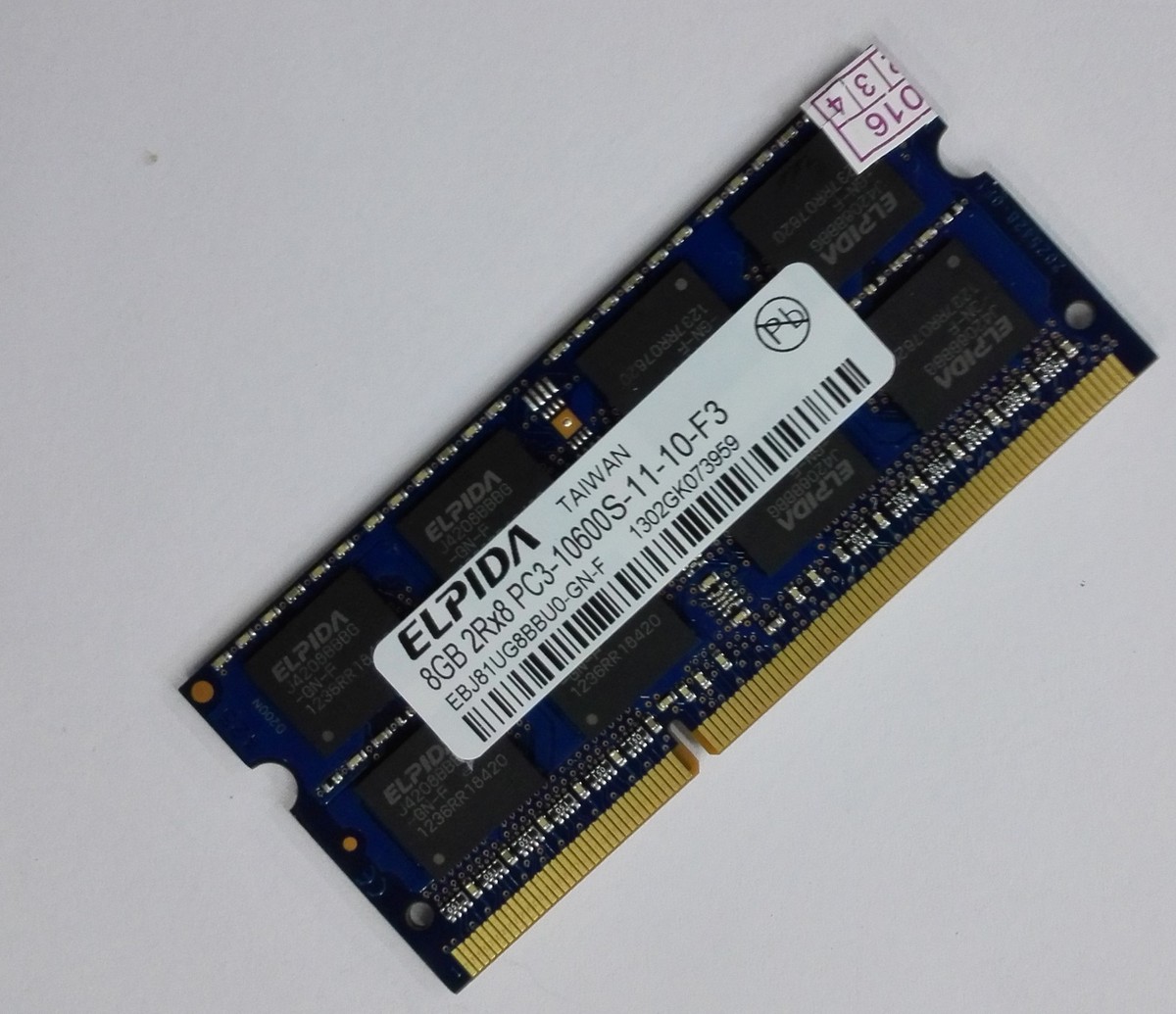 Elpida 8GB DDR3 1333 laptop SO-DIMM RAM 2Rx8 PC3-10600s 204pin