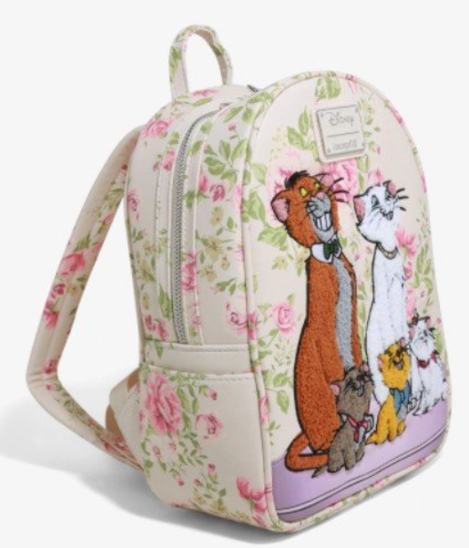 NWOT Loungefly Disney Aristocats floral chenille backpack w/cardholder NWT Loungefly disney aristocats Floral FAMILY chenille marie  main image 3
