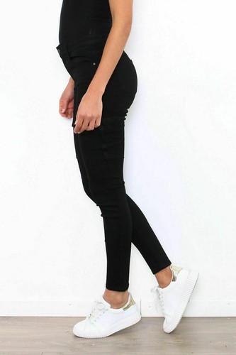 Ladies Cargo Pants Skinny Slim Trousers soft stretch Cotton Jeans UK 6-14 - Picture 10 of 48