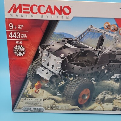 Meccano 6028599 443 Piece Maker System 4x4 Off-Road Truck Kit For