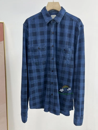 Brandneu Faherty Indigo Buffalo Langarm Strick Jahreszeiten Shirt M L XL - Bild 5 von 15