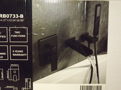 Boyel Living Square Hand-Held Bathtub Faucet In Matt Black