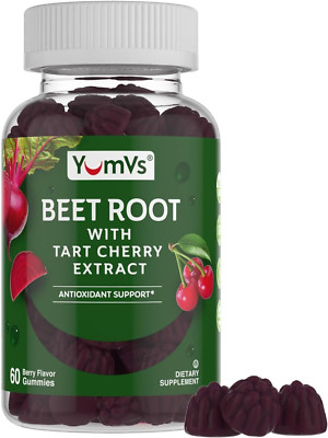 Yumvs Beet Root Gummies with Tart Cherry Extract - Berry Flavor Beetroot Gummies