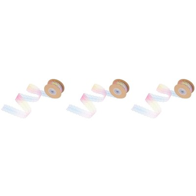  3 Rolls Spitzenstoff Kleidung Spitzenbesatz Stoffband Schnürsenkel