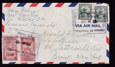AIR MAIL COVER, VENEZUELA TO BRONX, N.Y. - 1948