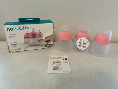 Nanobebe Anti-Colic Flexy Silicone Nipple Teat Baby Bottles