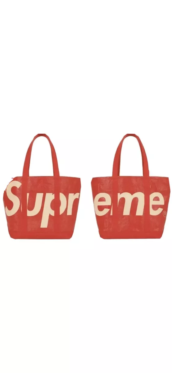 Supreme Raffia Tote Bag Red ss2020 new authentic * Rare *