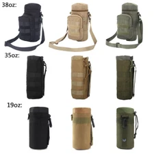 Tactical Military Molle Water Bottle Pouch Holder Hiking Kettle Gear Pack Bag US