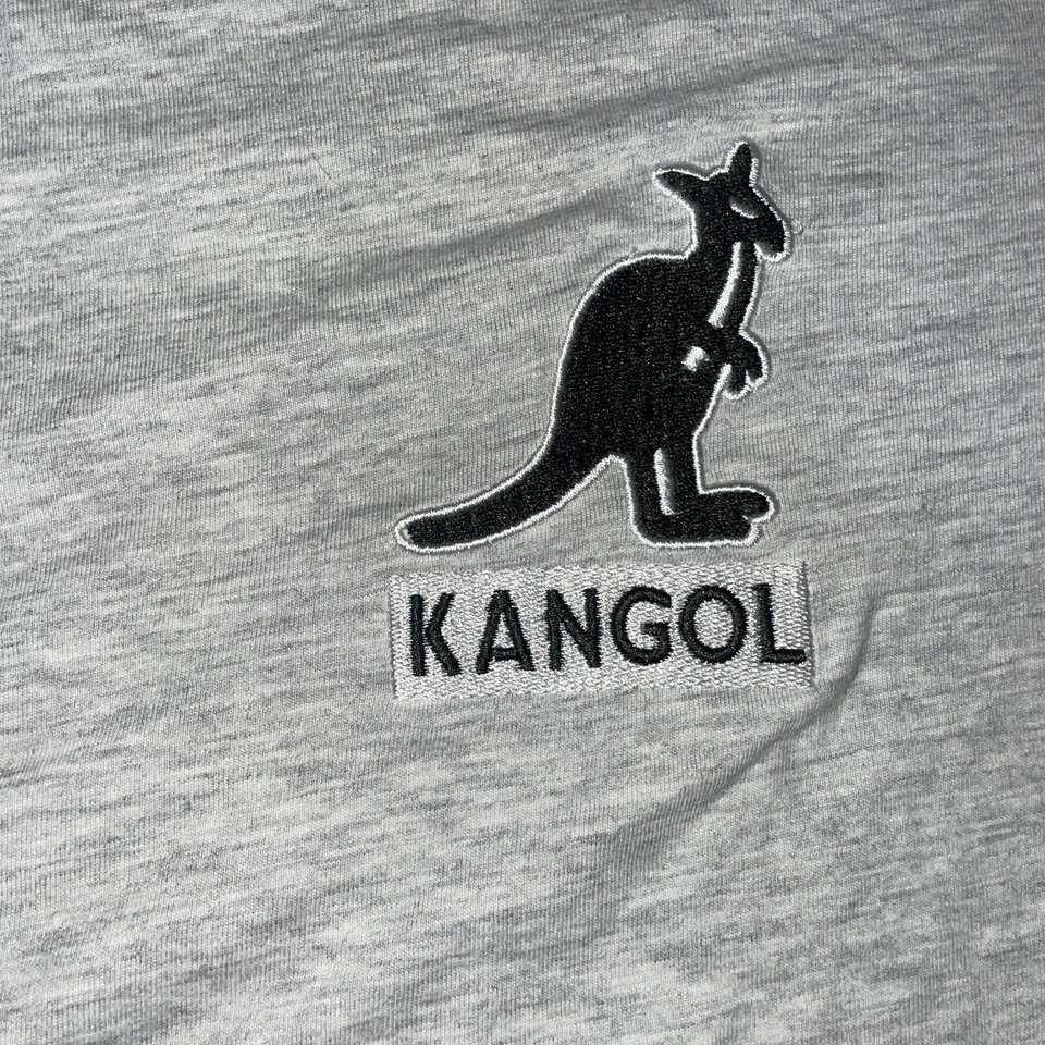 VINTAGE NEW WITH TAGS KANGOL 90s Y2K TER SHIRT BOX LOGO GREY MENS XXL