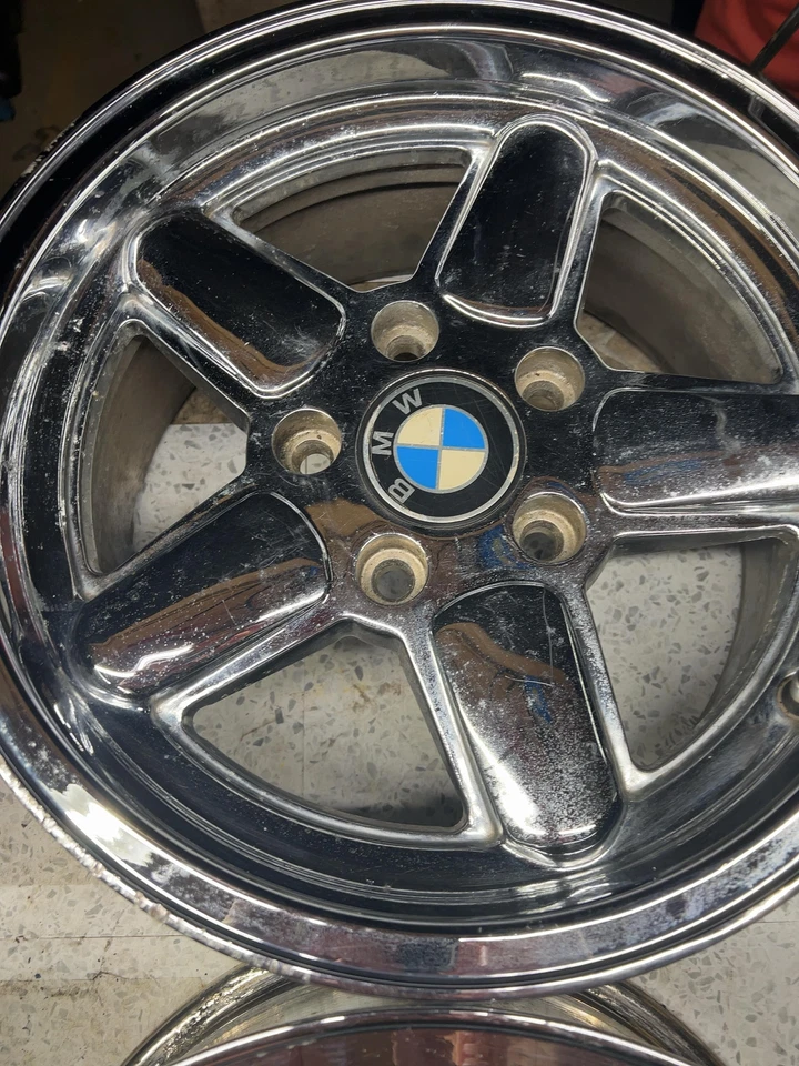 AC SCHNITZER BMW 5 Spoke Chrome Wheels 15"x7" Rims 5x120mm Set of 4 - Image 4 of 4