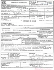 Official NASA Travel Request Signed By Astronauts Jerry Ross and J. D. Wetherbee