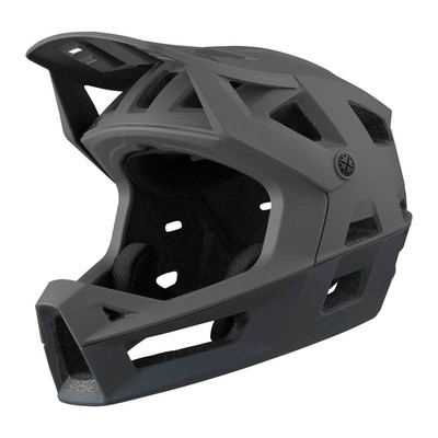 iXS Trigger FF Enduro Mountain Bike Full Face Helmet, Graphite, ML(58-62cm)