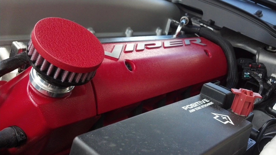 Крышка клапана масляная крышка дыхательного аппарата для 1992-2006 Dodge Viper v10 (серый пушечный металл) - Изображение 3 из 4