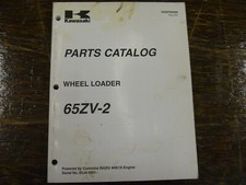 Kawasaki 85zv-2 Parts Catalog Manual Book Wheel Loader Cummins Qsc8.3