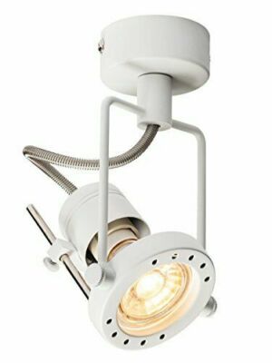 SLV Wandleuchte Deckenleuchte Stahl GU10, 50 W, Weiß (Weiß Modern) (101)