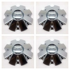 Kmc 841l210c1 Chrome Wheel Center Cap For Km651 Slide 22x9.5 - Set Of 4 Kmc 841l210c1 Chrome Wheel Center Cap For Km651 Slide 22x9.5 - Set Of 4