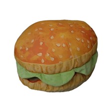 Large 3D Stuffed Hamburger Plush Toy Multicolor Yellow Green Brown 24-36in