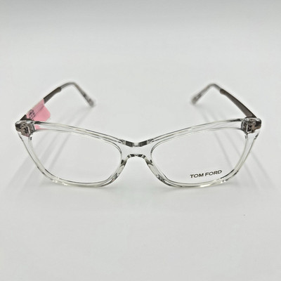 Tom Ford Eyeglasses Frame Womens Clear Crystal Acetate Metal Cat Eye 54 115 140