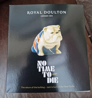 Royal Doulton JAMES BOND 007 No Time To Die Jack The Bulldog Boxed Certificate - Image 1 of 4