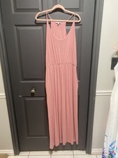 White Birch Long Summer Dress In A Dusty Rose Color - Plus Size 3 Xl