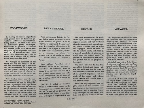 Ars Organi Flor Peeters Book 1 I One Organ Music Book Tutor Volume - Picture 2 of 2